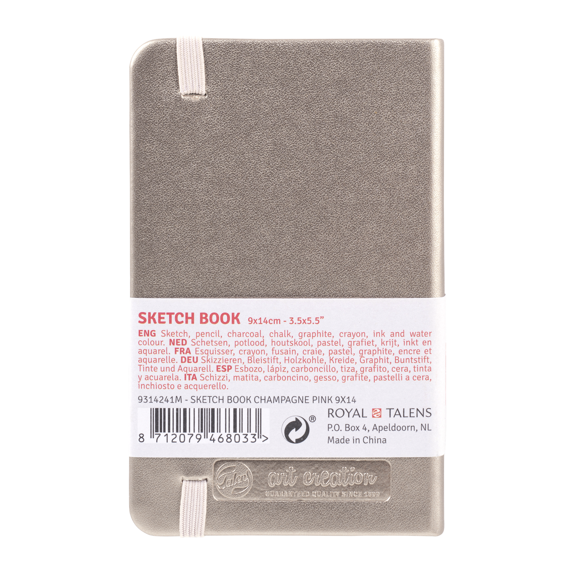 TALENSARTCREATION Cahier de Croquis Champagne Rosé  9 x 14 cm 140 g 80 Feuilles