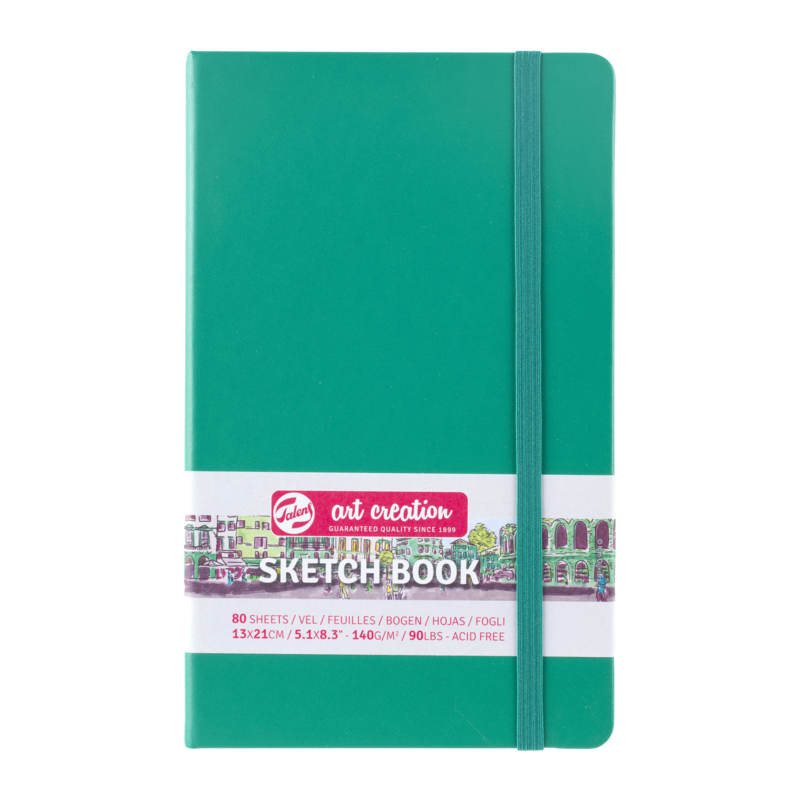 TALENSARTCREATION Cahier de Croquis Vert forêt 13 x 21 cm 140 g 80 Feuilles