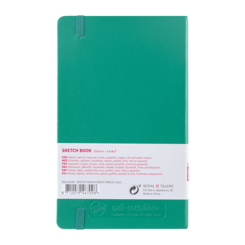 TALENSARTCREATION Cahier de Croquis Vert forêt 13 x 21 cm 140 g 80 Feuilles