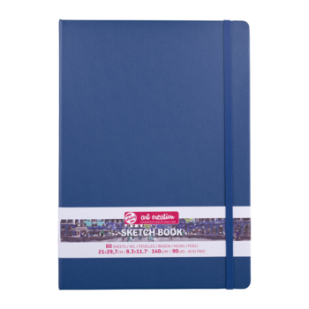 TALENSARTCREATION Cahier de Croquis Bleu marine 21 x 29.7 cm 140 g 80 Feuilles