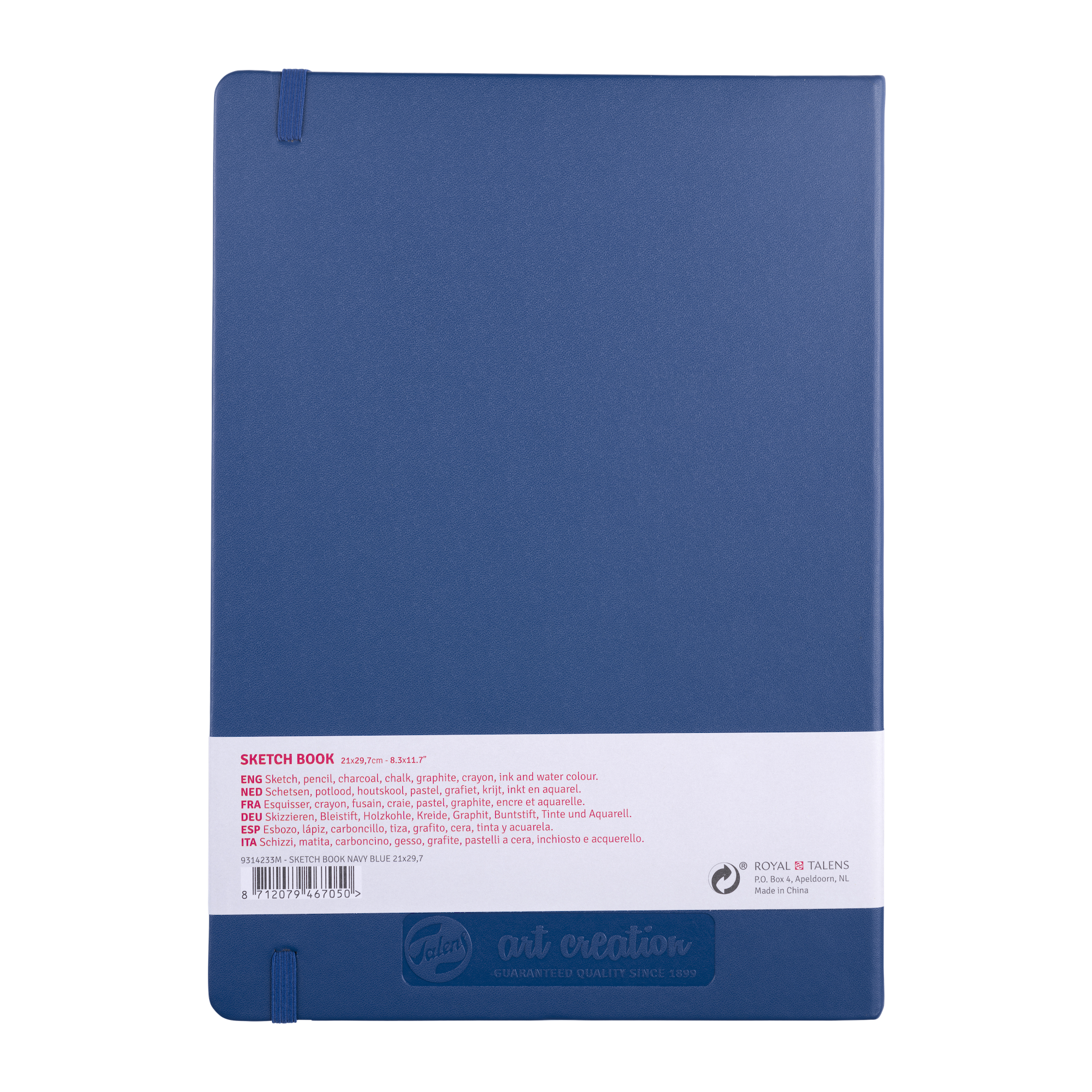 TALENSARTCREATION Cahier de Croquis Bleu marine 21 x 29.7 cm 140 g 80 Feuilles