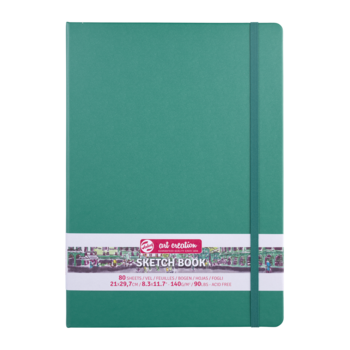 TALENSARTCREATION Cahier de Croquis Vert forêt 21 x 29.7 cm 140 g 80 Feuilles