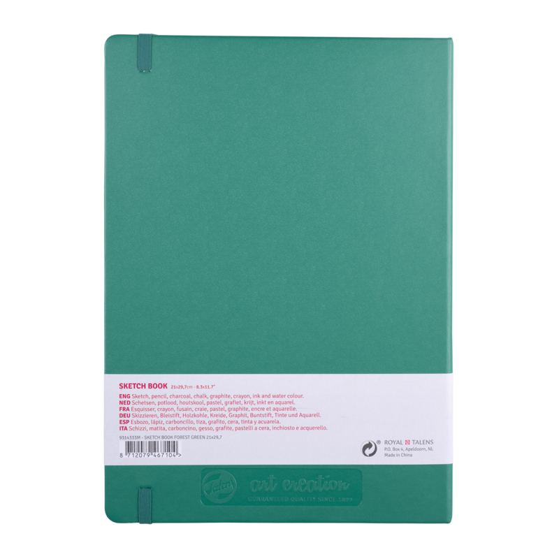 TALENSARTCREATION Cahier de Croquis Vert forêt 21 x 29.7 cm 140 g 80 Feuilles