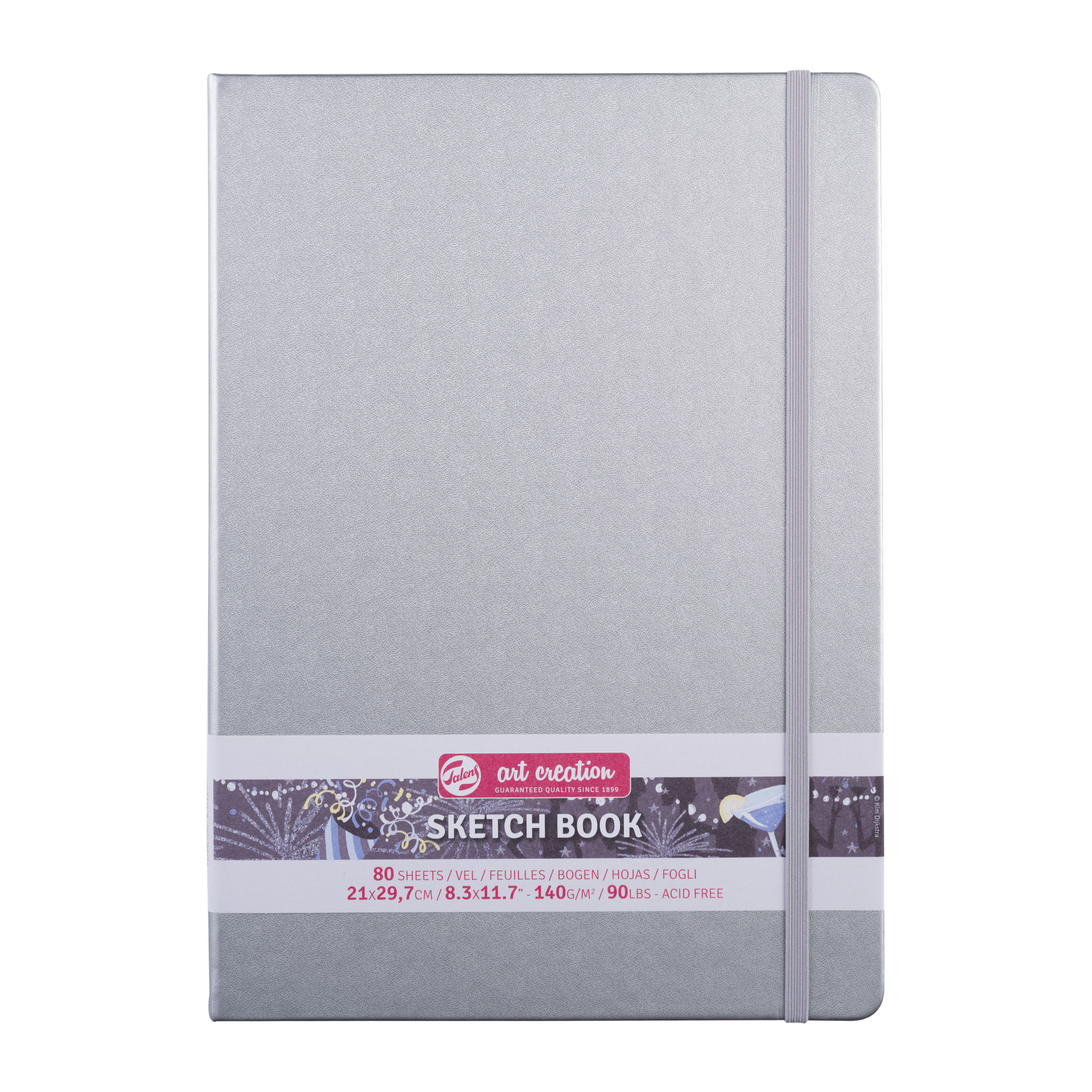TALENSARTCREATION Cahier de Croquis Argent Brillant 21 x 29.7 cm 140 g 80 Feuilles