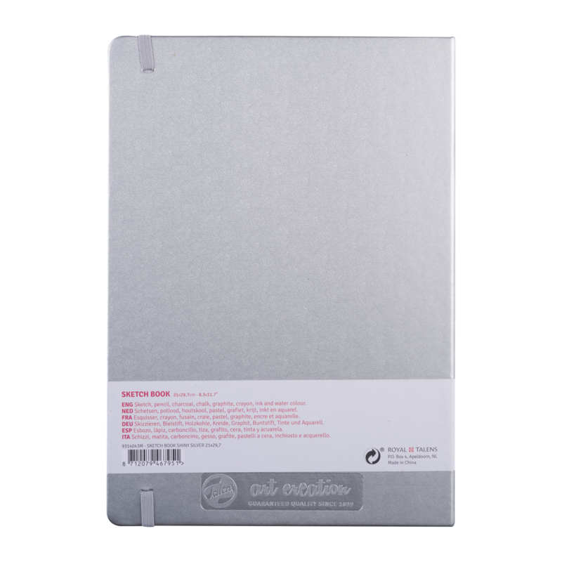 TALENSARTCREATION Sketchbook 21x30cm 140g 80 sheets Silver gloss