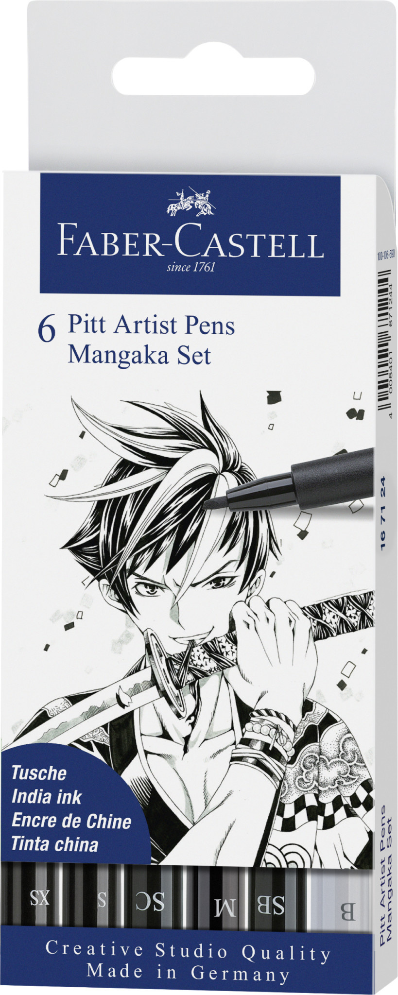 FABER CASTELL Feutres Pitt Artist pen Manga set 6x Mangaka
