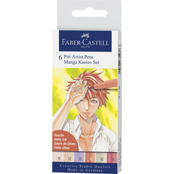 FABER CASTELL Feutres Pitt Artist Pen Manga Set 6X Kaoiro