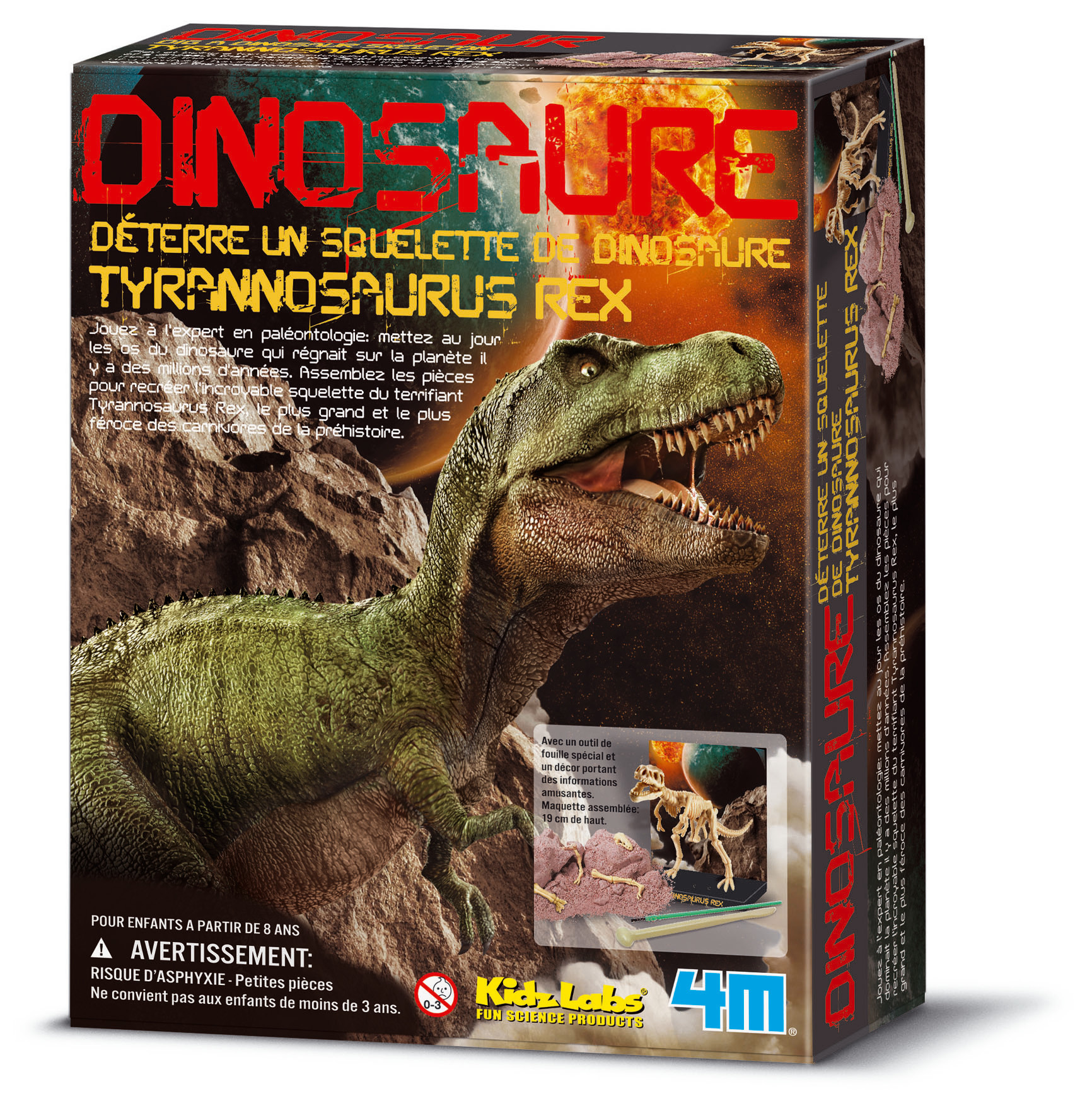 Jeu Archéologie Dinosaure Squelette Fluorescent