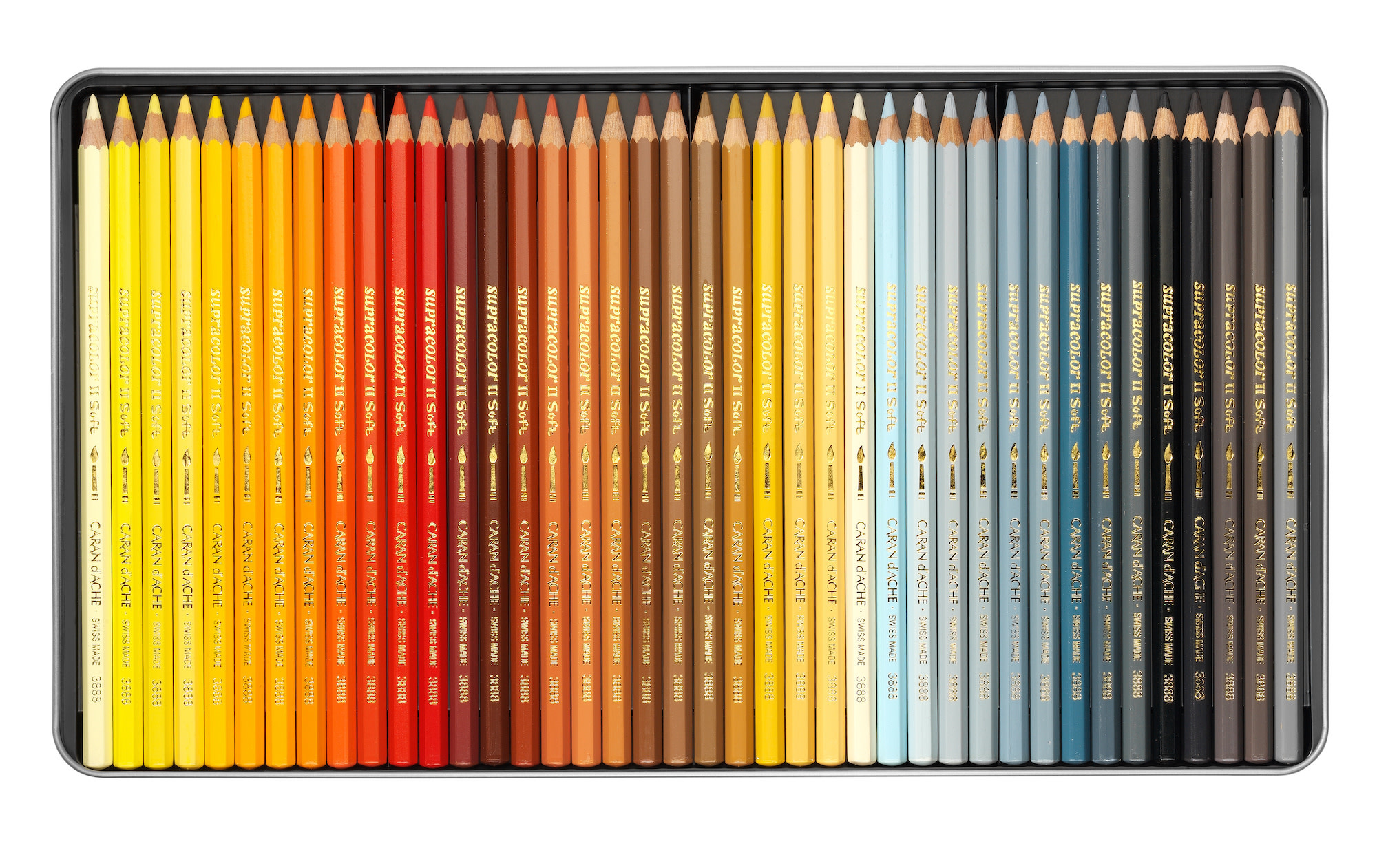 CARAN D'ACHE SUPRACOLOR® Soft Aquarelle Boîte métal de 120 crayons de couleurs