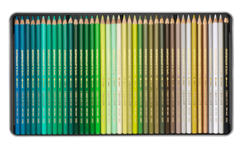 Caran d'Ache coffret bois 120 crayons de couleur Supracolor