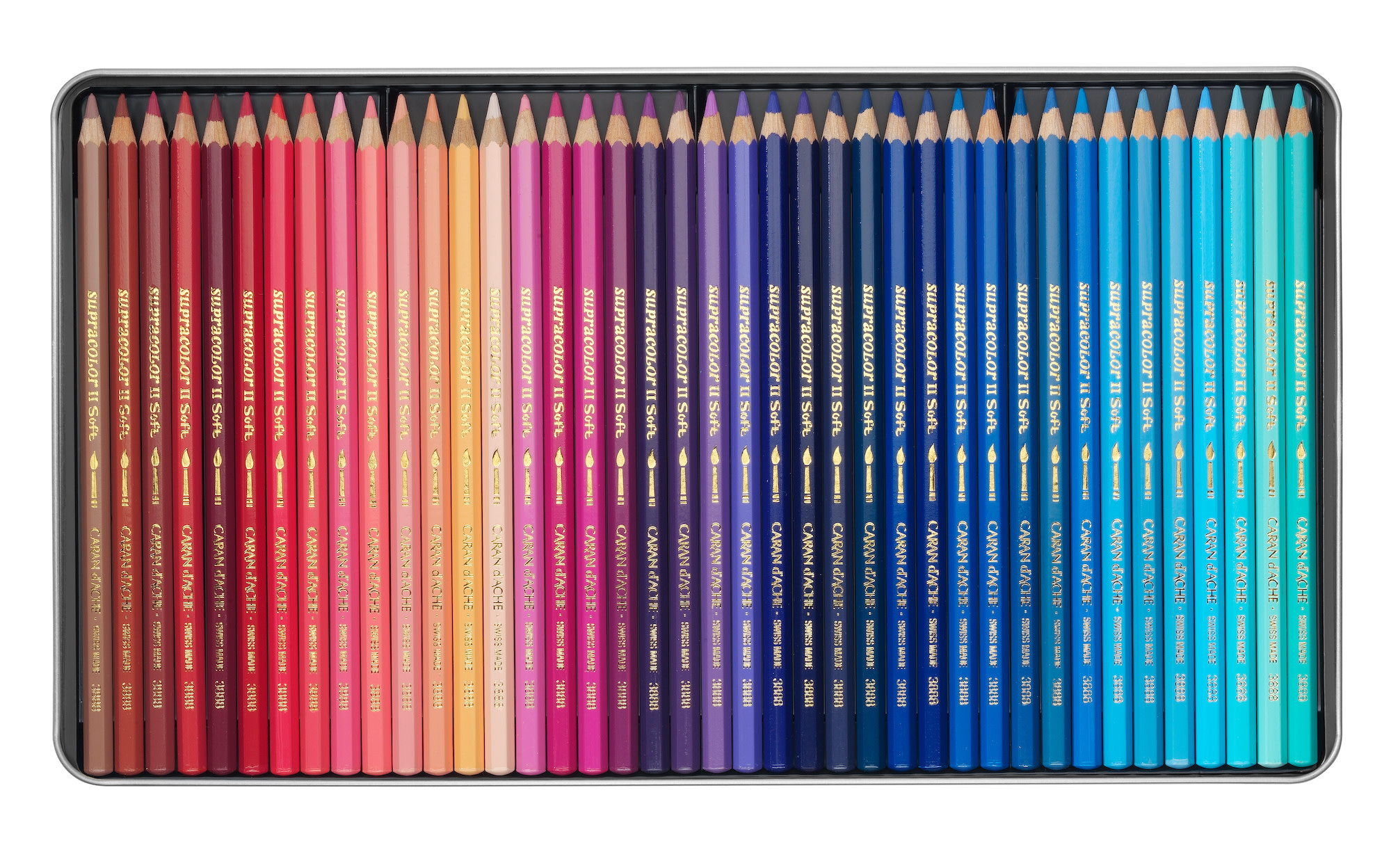 CARAN D'ACHE SUPRACOLOR® Soft Aquarelle Boîte métal de 120 crayons de couleurs