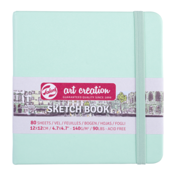 TALENSARTCREATION Cahier de Croquis Menthe fraîche 12 x 12 cm 140 g 80 Feuilles