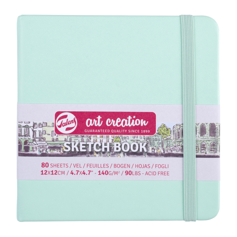 TALENSARTCREATION Sketchbook Pastel 12x12cm 140g 80 feuilles Menthe fraiche