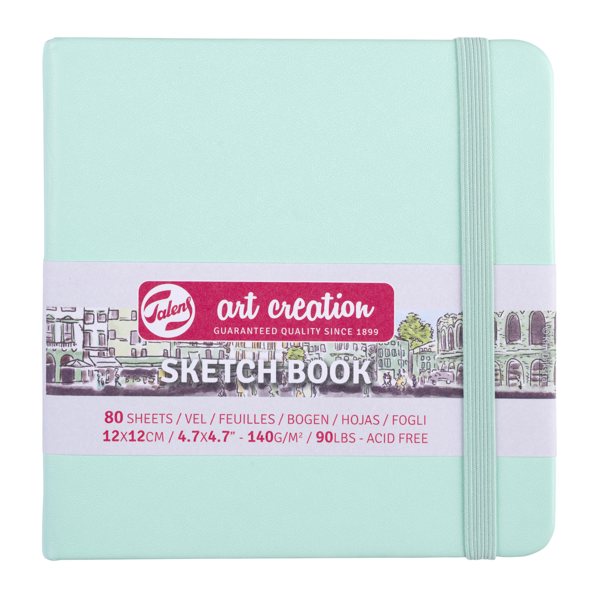 TALENSARTCREATION Cahier de Croquis Menthe fraîche 12 x 12 cm 140 g 80 Feuilles