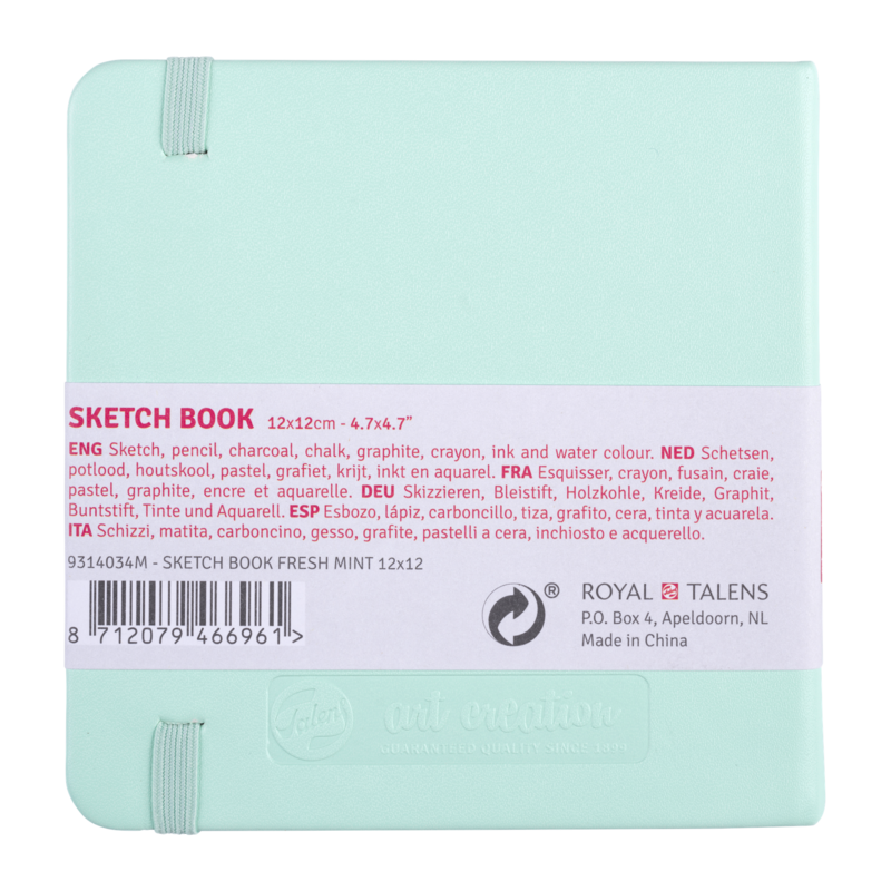 TALENSARTCREATION Sketchbook Pastel 12x12cm 140g 80 feuilles Menthe fraiche