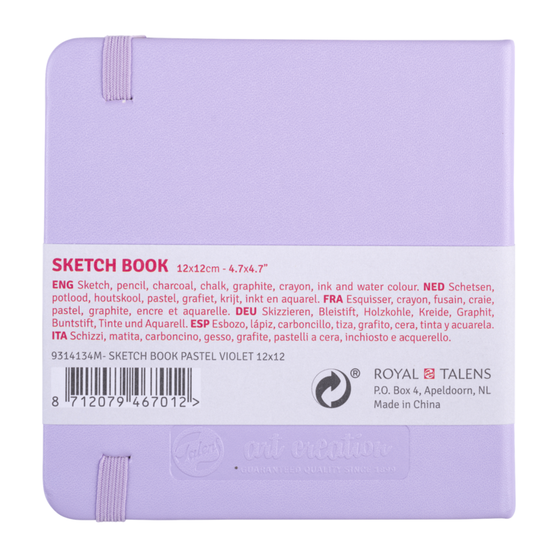 TALENSARTCREATION Cahier de Croquis Violet pastel 12 x 12 cm 140 g 80 Feuilles