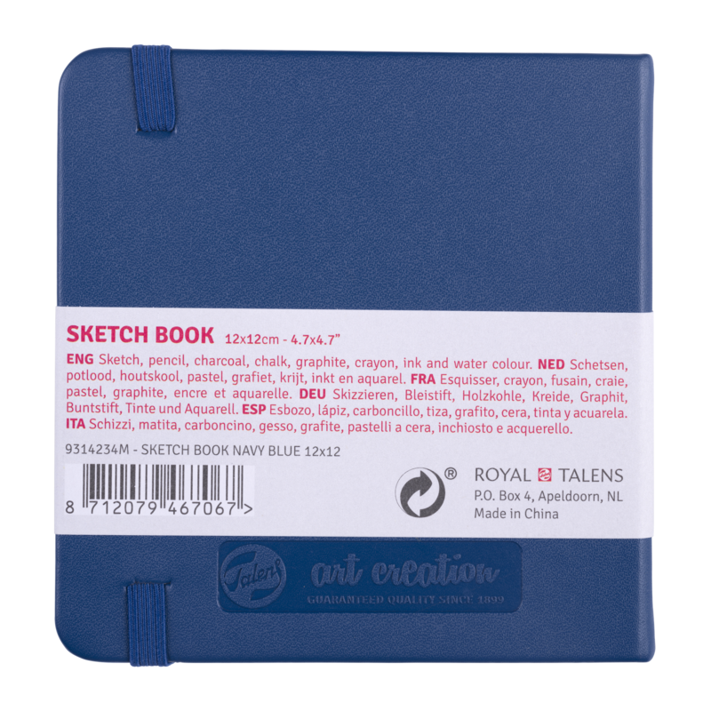 TALENSARTCREATION Sketchbook 12x12cm 140g 80 sheets Navy Blue