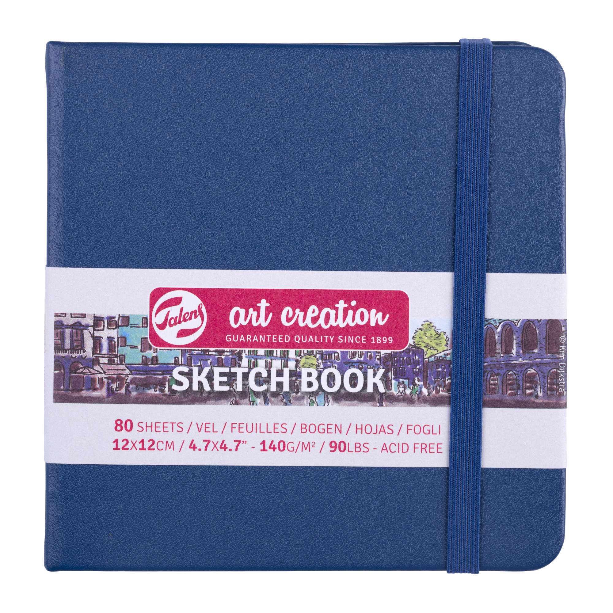 TALENSARTCREATION Cahier de Croquis Bleu marine 12 x 12 cm 140 g 80 Feuilles