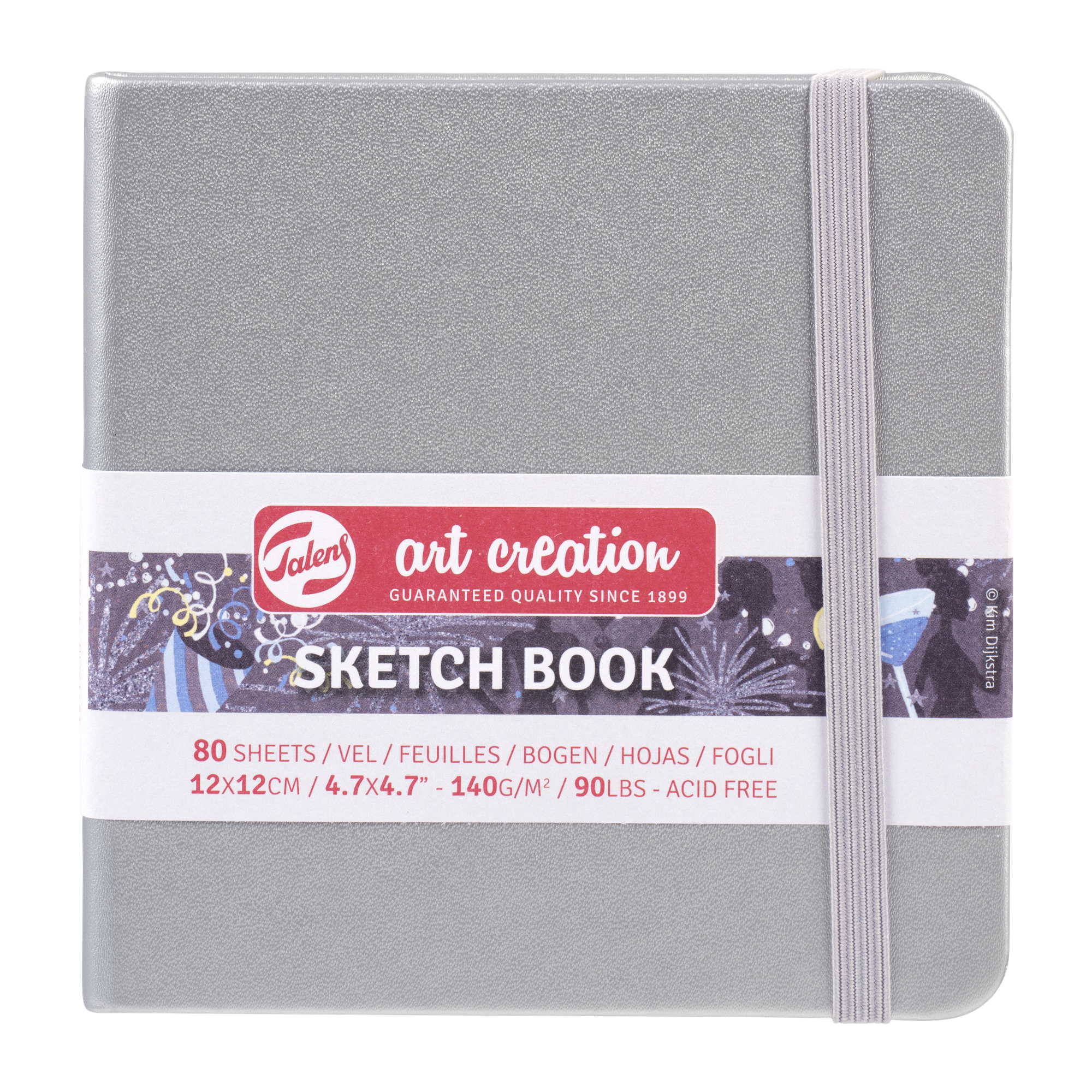 TALENSARTCREATION Cahier de Croquis Argent Brillant 12 x 12 cm 140 g 80 Feuilles