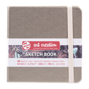 TALENSARTCREATION Cahier de Croquis Champagne Rosé  12 x 12 cm 140 g 80 Feuilles