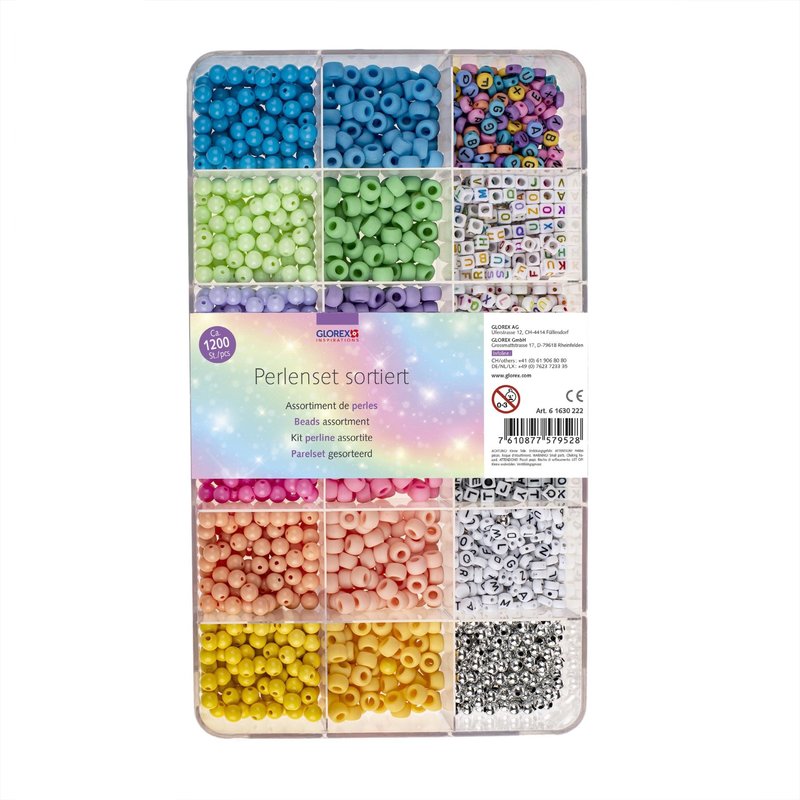 GLOREX Assortiment De Perles 3 Env. 2400Pcs