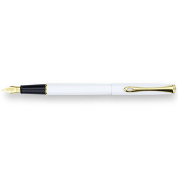 DIPLOMAT Stylo Plume Traveller snowwhite doré