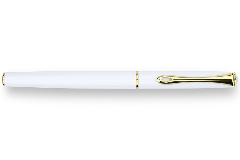 DIPLOMAT Stylo Plume Traveller snowwhite doré