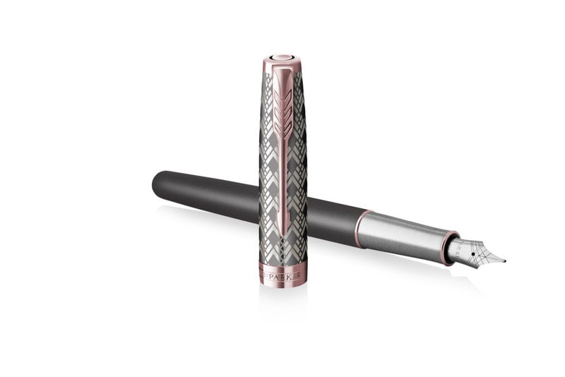 PARKER Stylo plume F Sonnet Premium Pgt 18K Métal Gris