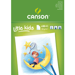 CANSON Bloc Kids Dessin Blanc A3 90g/m² 30 Feuilles