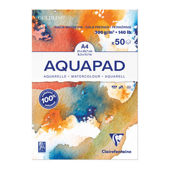 CLAIREFONTAINE Aquapad bloc collé A4 50F 300g