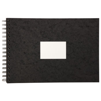 CLAIREFONTAINE Carnet de voyage à spirale papier aquarelle 300 g/m² grain torchon - 21 x 29,7 cm (A4) 20F Noir