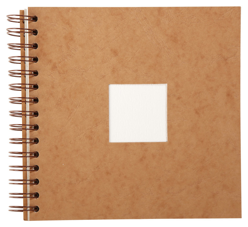 CLAIREFONTAINE Spiral travel journal on watercolor paper 300 gsm rag - 21 x 21 cm 25F Tobacco