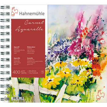 HAHNEMUHLE Bloc Aquarelle "Carnet Aquarelle" 400g/m², 19x20cm, 15feuilles