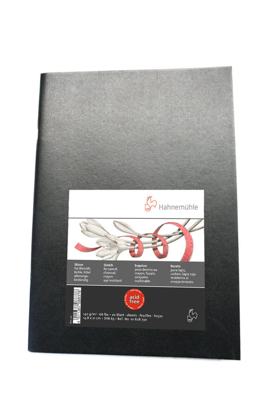 HAHNEMUHLE Sketchbook Booklet A5 black 20FLES 140G