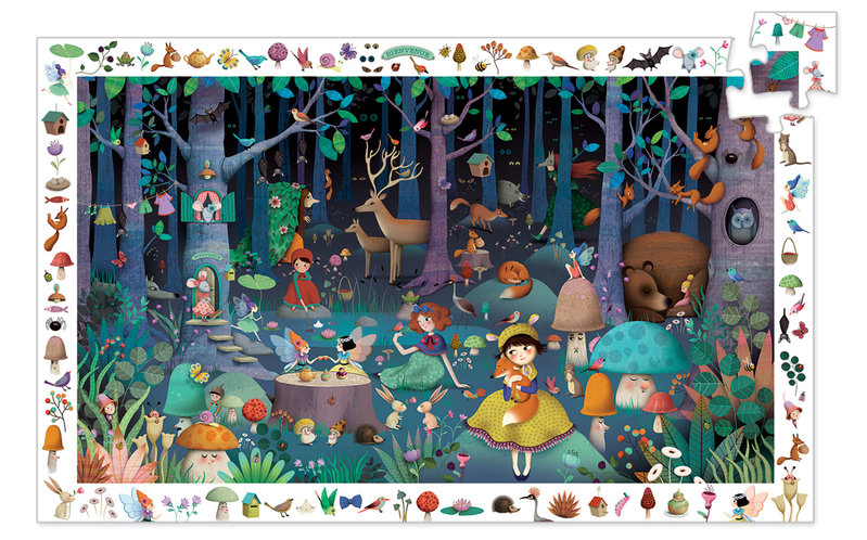 DJECO Puzzles Observation La Forêt Enchantée - 100 Pcs