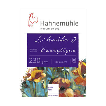 HAHNEMÜHLE Bloc "L'Huile & l'Acrylique" 230g/m², 30x40cm, 10feuilles