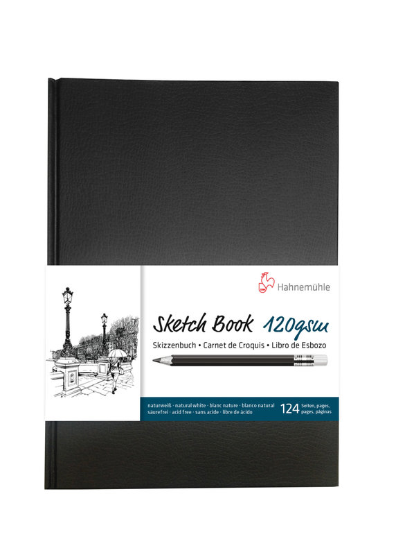 HAHNEMUHLE Sketchbook A3 black Portrait 64FLES 120G