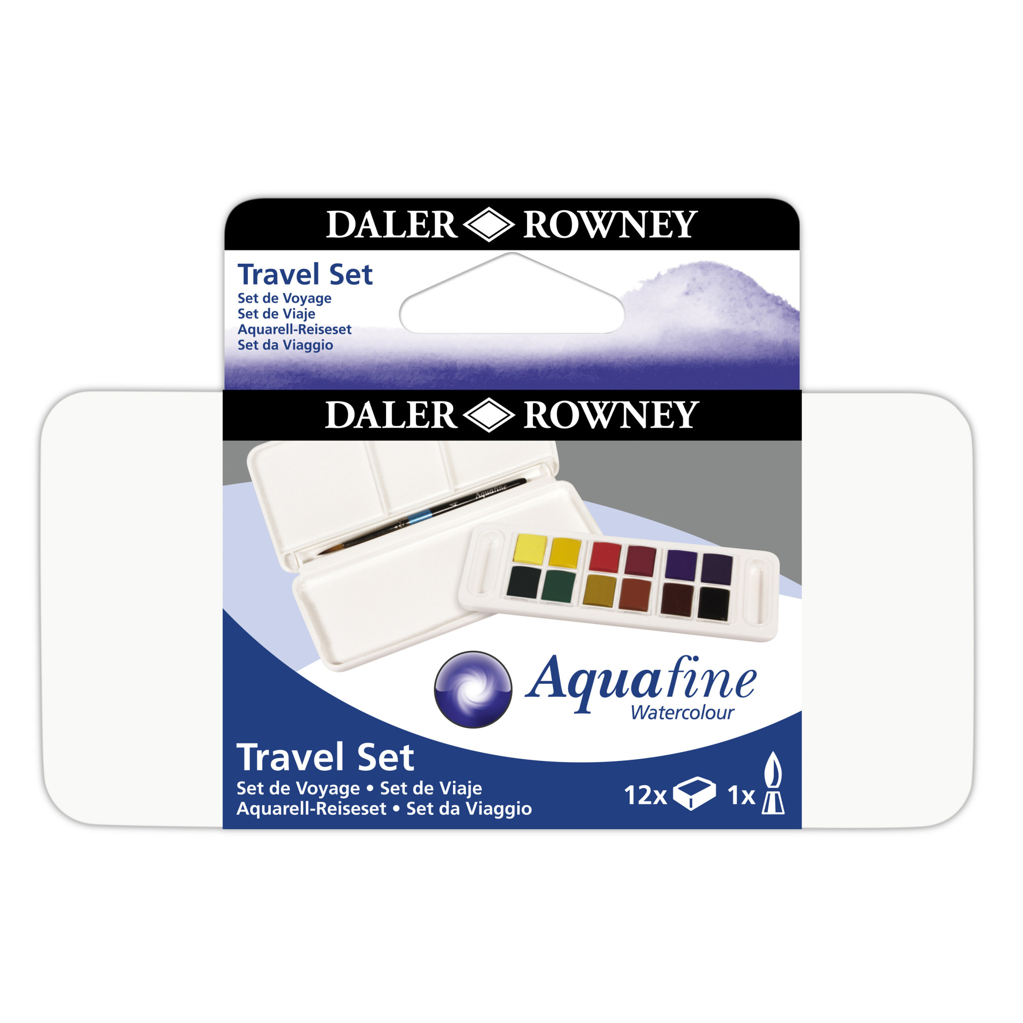 DALER ROWNEY Aquafine Aquarelle 12Xdg Set Voyage