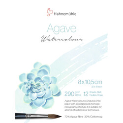 HAHNEMÜHLE Bloc Agave Watercolour 290g/m², 8x10,5cm, 12feuilles