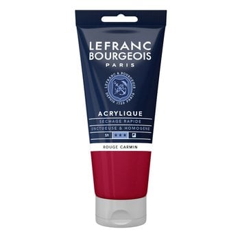 LEFRANC BOURGEOIS Acrylic Fine 80Ml Tube Carmine Red