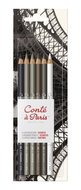 CONTE A PARIS Crayon dessin x6 assortis