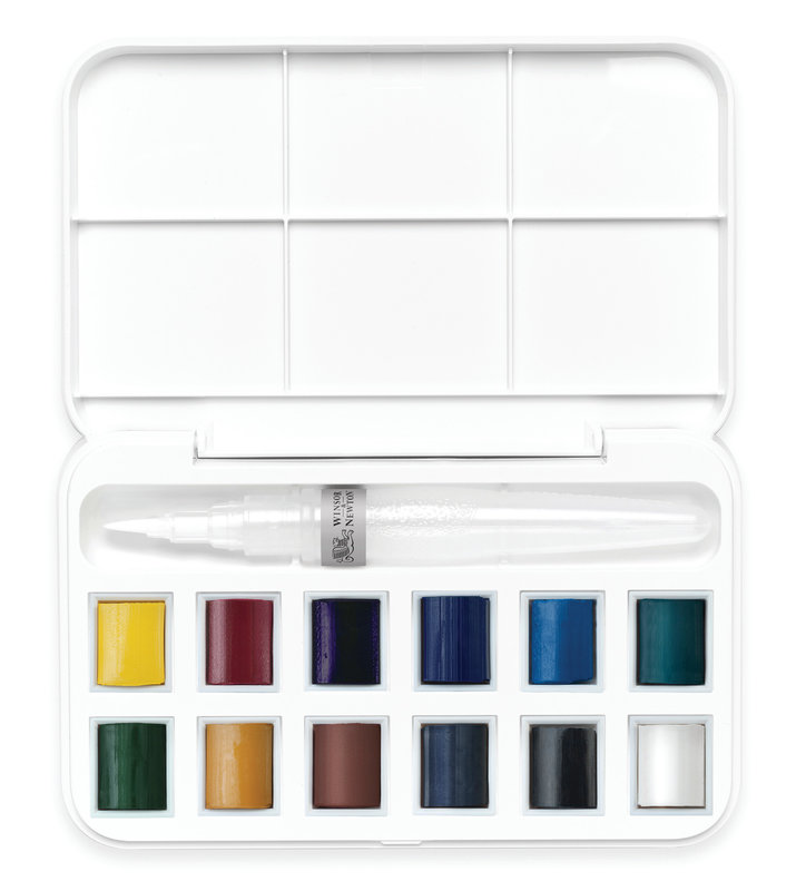 WINSOR & NEWTON Cotman aquarelle set de poche pinceau réservoir d'eau