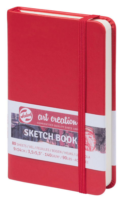 TALENSARTCREATION Sketchbook 9x14cm 140g 80 sheets Red