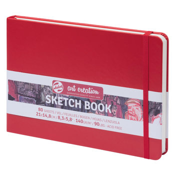 TALENSARTCREATION Cahier de Croquis Rouge 14.8 x 21 cm 140 g 80 Feuilles