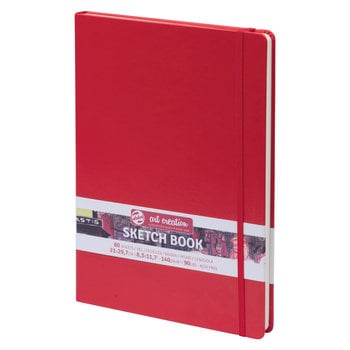 TALENSARTCREATION Cahier de Croquis Rouge 21 x 29.7 cm 140 g 80 Feuilles