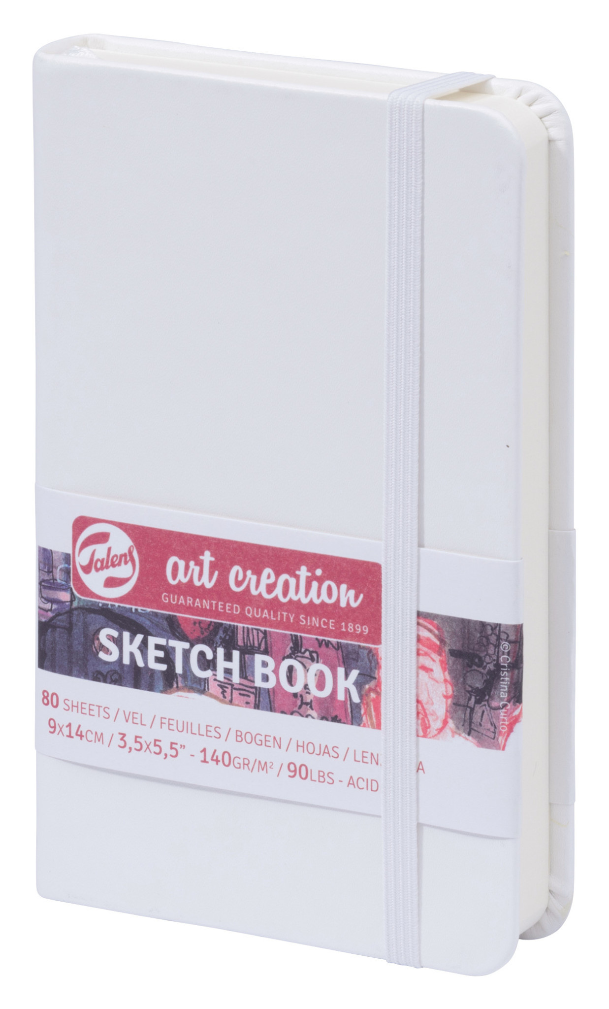 TALENSARTCREATION Cahier de Croquis Blanc 9 x 14 cm 140 g 80 Feuilles