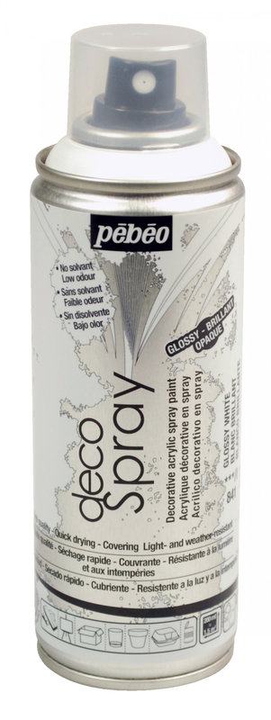 PEBEO Spray paint can DECOSPRAY 200ML White gloss