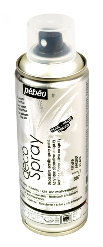 PEBEO Decospray Nacré 200 Ml Argent