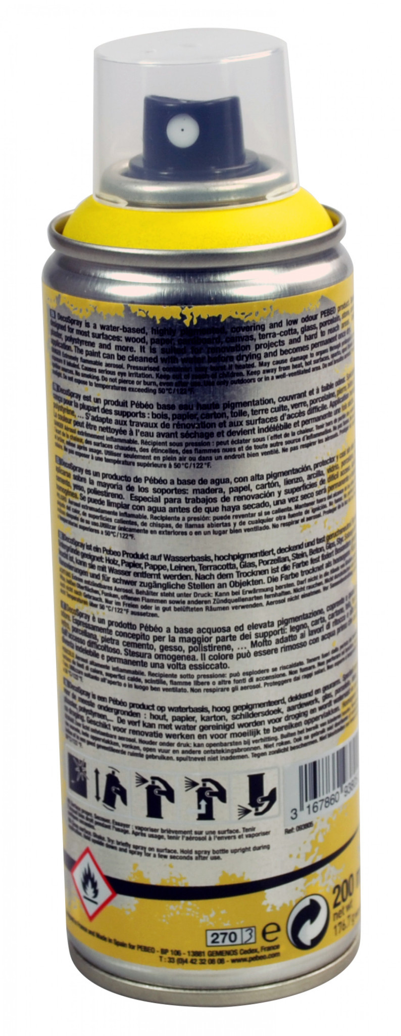 PEBEO Decospray Mat 200 Ml Jaune