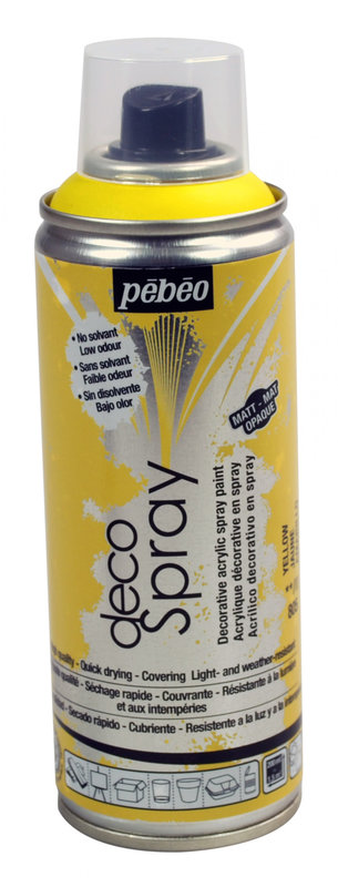 PEBEO Spray paint can DECOSPRAY 200ML Yellow